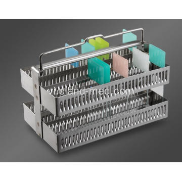 Kính hiển vi Slide Staining Racks, thép không gỉ